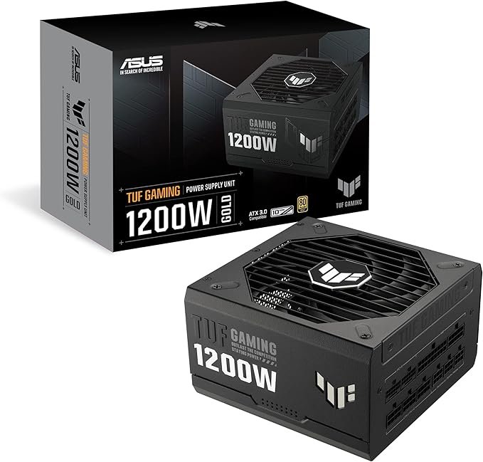 ASUS TUF Gaming 1200W Gold Power Supply Fully Modular Tech Fan ASUS TUF Gaming 1200W Gold Power Supply Fully Modular Tech Fan