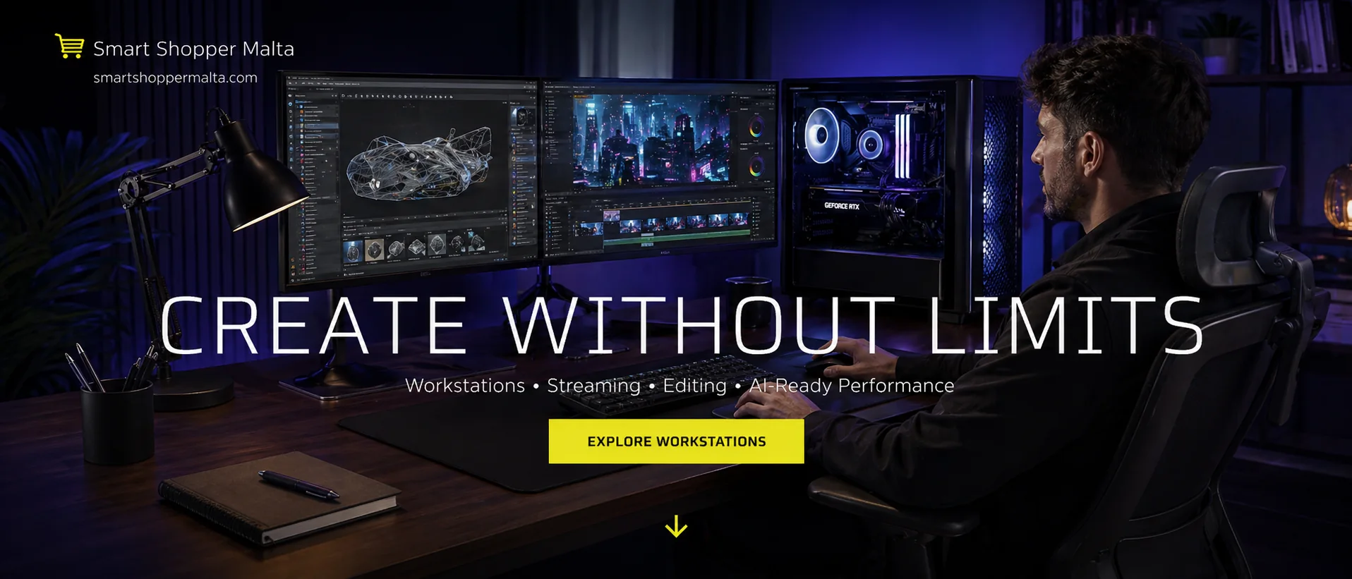 Smart Shopper Malta create without limits workstation banner