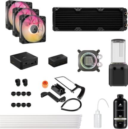 Corsair iCUE LINK XH505i RX 360 RGB Custom Cooling Kit with Hardline Tubes Black