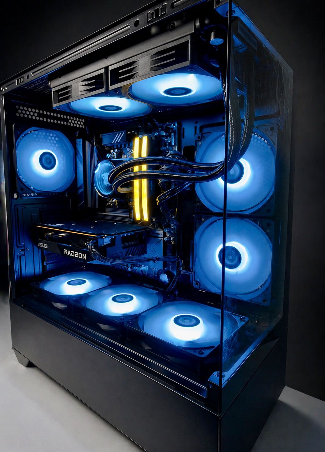 Smart Shopper Malta blue RGB custom gaming PC build