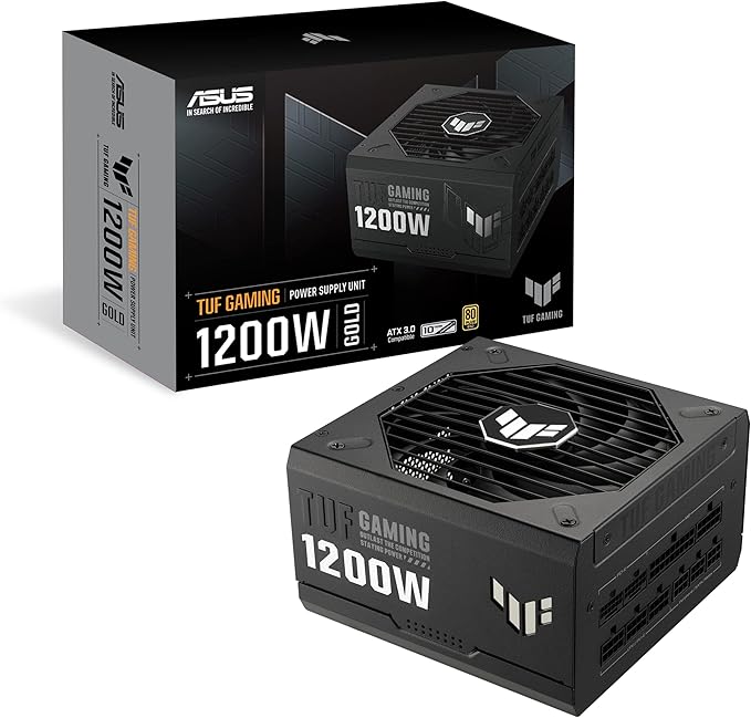 ASUS TUF Gaming 1200W Gold Power Supply Fully Modular Tech Fan