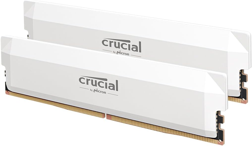 Crucial Pro DDR5 RAM 32GB Kit White (2x16GB) 6000MHz CL36