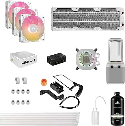 Corsair iCUE LINK XH505i RX 360 RGB Custom Cooling Kit with Hardline Tubes White