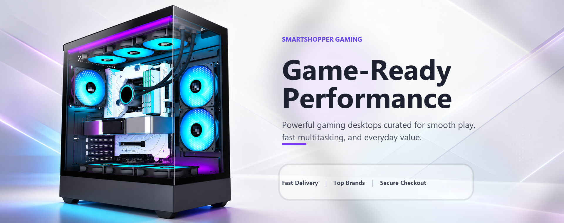 Smartshopper Gaming game-ready performance desktop banner